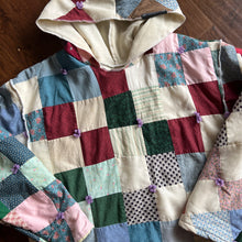Load image into Gallery viewer, Mini Squares Tassle Quilt Hoody | Re-Work