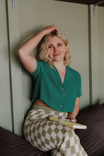 Load image into Gallery viewer, Button Down V-Neck