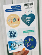 Load image into Gallery viewer, Okoboji Sticker Sheet