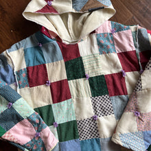 Load image into Gallery viewer, Mini Squares Tassle Quilt Hoody | Re-Work
