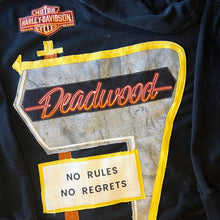 Load image into Gallery viewer, Harley Davidson Deadwood Vintage Sign &quot;No Rules No Regrets&quot; | Re-Work
