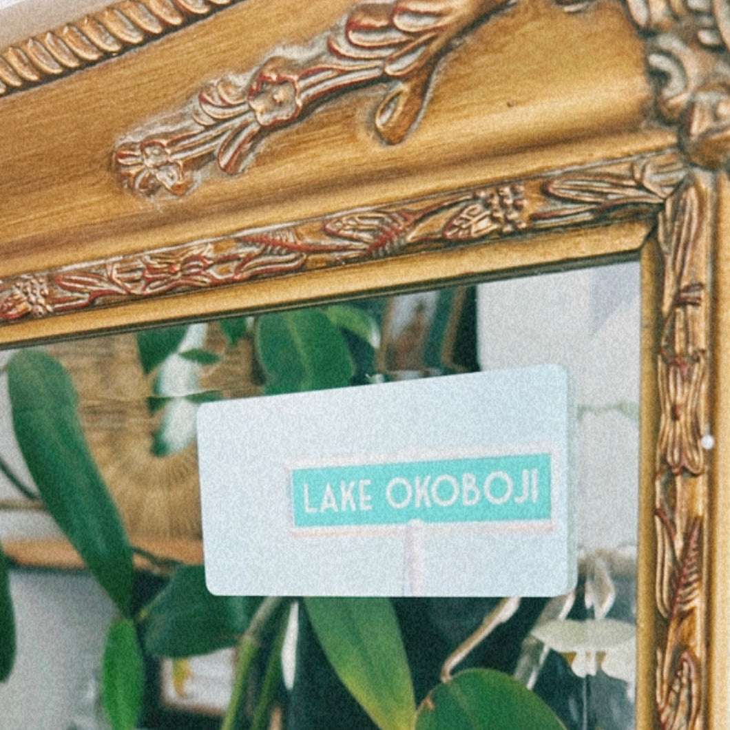 Sticker - Green Sign Lake Okoboji